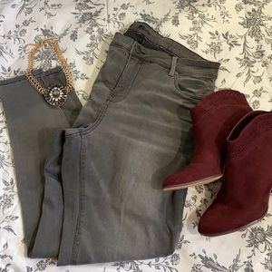 High rise toothpick skinny jeans